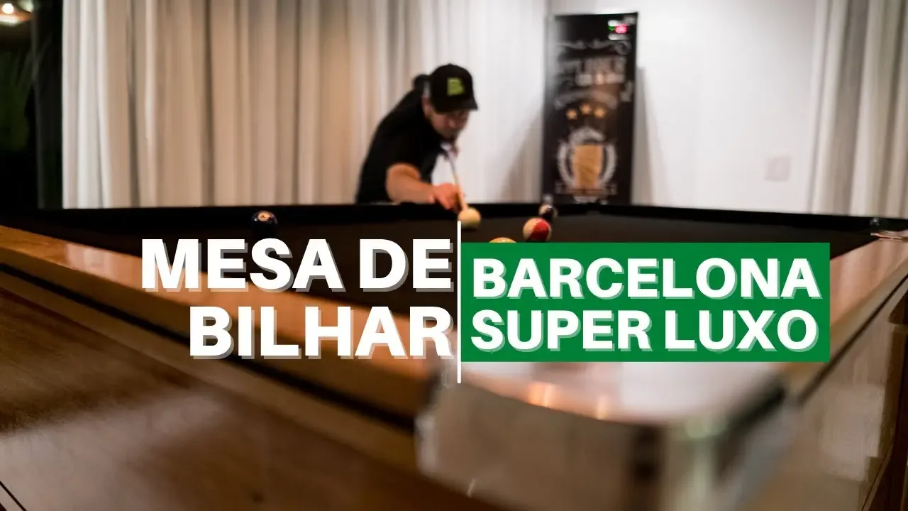 Mesa de Sinuca Barcelona Madeira Maciça