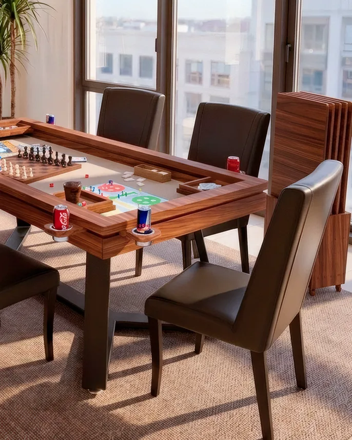 Mesa de Jogos Istambul em modo Porta Copos e Porta Tampos
